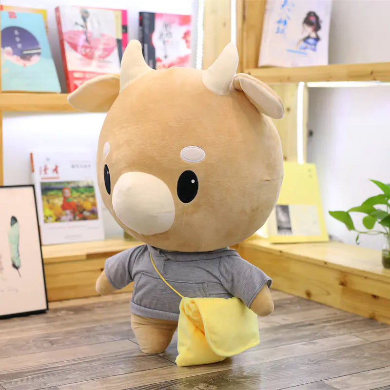 Jin Secretary Plush Cow Doll - Stuffed Toy Figure