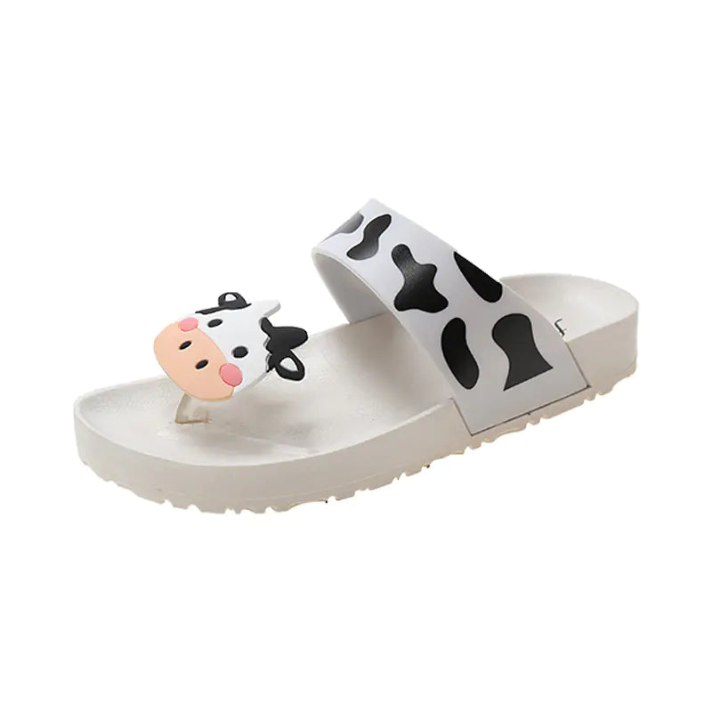Cute Cartoon Cow Slippers for Indoor and Outdoor Use